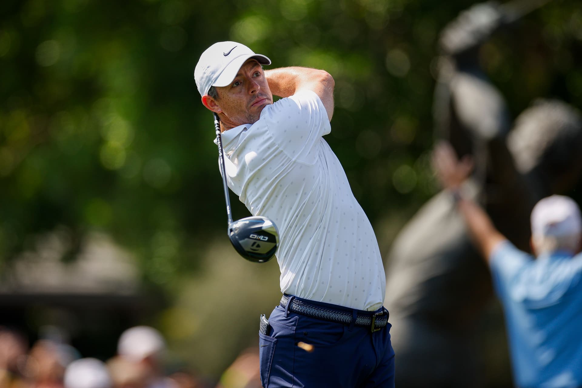 Rory McIlroy of Northern Ireland hits a tee shot